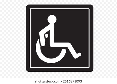 Disabled Handicap Icon set. Symbol isolated white background. vector illustration. 