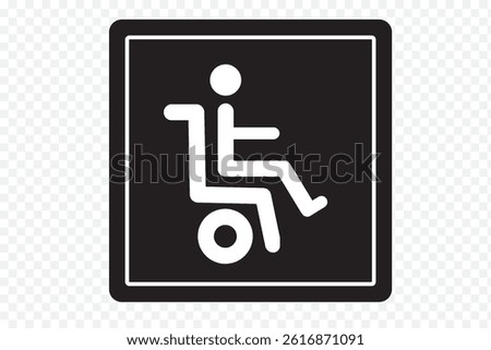 Disabled Handicap Icon set. Symbol isolated white background. vector illustration. 