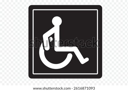 Disabled Handicap Icon set. Symbol isolated white background. vector illustration. 