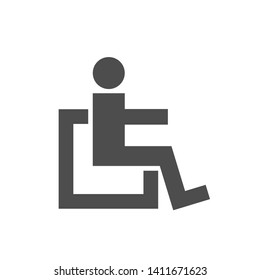 Disabled Handicap Icon sign isolated. Vector illustration