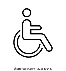 Disabled Handicap icon. sign for mobile concept and web design. vector illustration