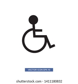 disabled handicap icon vector illustration template