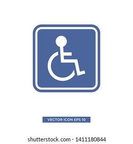 disabled handicap icon vector illustration template