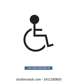 disabled handicap icon vector illustration template