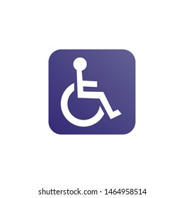 disabled handicap icon vector illustration template