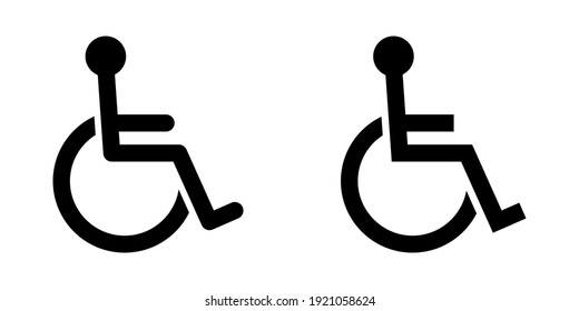 Icono de Handicap desactivado. ilustración vectorial