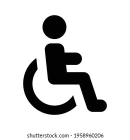 Disabled handicap icon vector illustration.