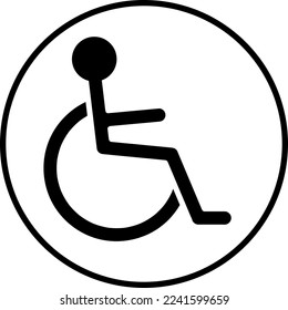 Disabled Handicap icon. vector illustration on white background