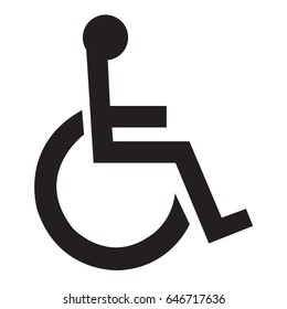 Disabled Handicap Icon, Vector illustration
