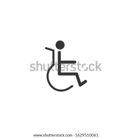 Disabled handicap Icon vector sign isolated for graphic and web design. Disabled handicap symbol template color editable on white background.