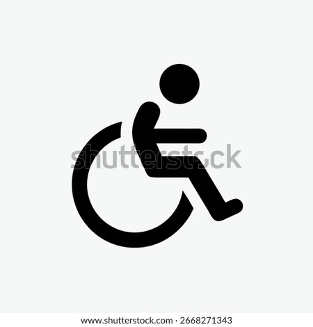 disabled handicap icon vector template	