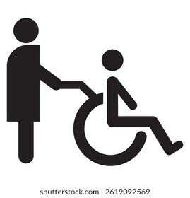 disabled handicap icon. wheelchair sign. vector illustration design eps 10 