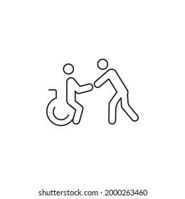Iconos de Handicap deshabilitados, elementos vectoriales para web infográfica