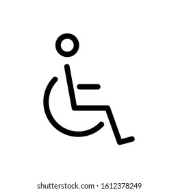 disabled handicap invalid vector icon