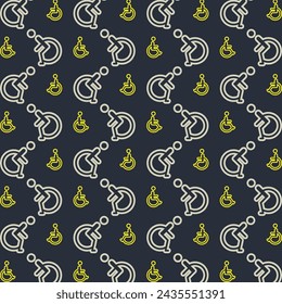 Disabled Handicap repeating pattern trendy style icon beautiful vector illustration background