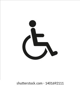 Disabled handicap sign on white background. Vector.