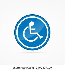 Disabled Handicap symbols sign in circle