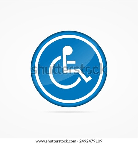 Disabled Handicap symbols sign in circle