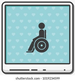 Disabled handicap vector icon.