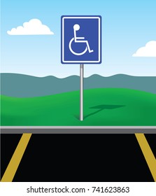 disabled or handicapped parking space