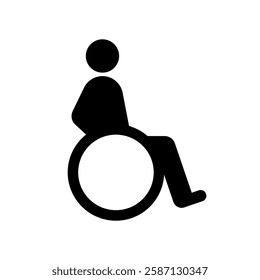 Disabled handicapped wheelchair icon, Accessibility parking or access sign, Vector illustration