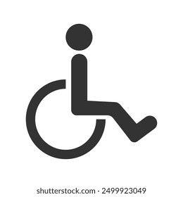 Disabled Icon Black and White Vector Graphic