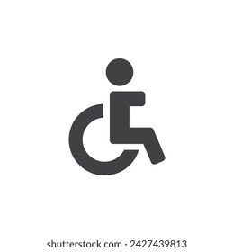 Disabled icon design. Vector sign design