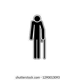 disabled icon. Element of medicine for mobile concept and web apps icon. Glyph, flat icon for website design and development, app development