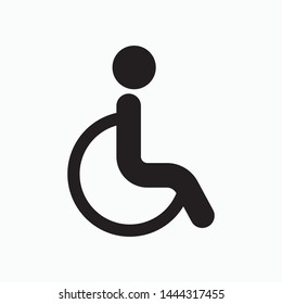 Disabled icon. Flat illustration of disabled vector icon for web