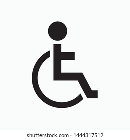 Disabled icon. Flat illustration of disabled vector icon for web