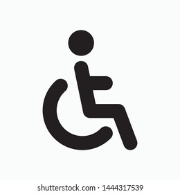 Disabled icon. Flat illustration of disabled vector icon for web