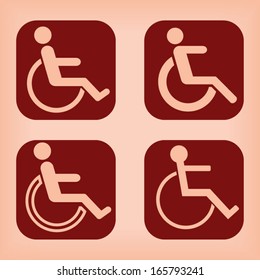 Disabled icon - four variations