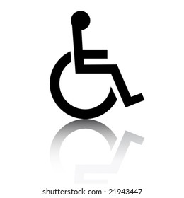 Disabled icon with glossy effect