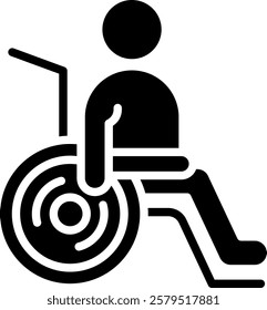 Disabled Icon Glyph Vector Illustration
