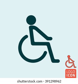 Disabled icon. Disabled handicap icon. Disability symbol. Vector illustration