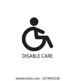 Disabled icon illustration isolated vector sign symbol
