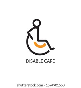 Disabled icon illustration isolated vector sign symbol