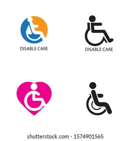 Disabled icon illustration isolated vector sign symbol