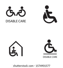 Symbol für Behinderte, einzelne Vektorillustration, Symbol