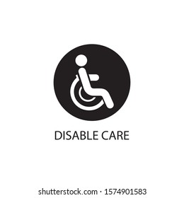 Disabled icon illustration isolated vector sign symbol