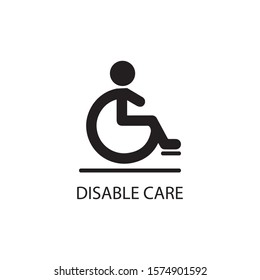 Disabled icon illustration isolated vector sign symbol