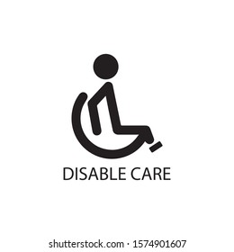 Disabled icon illustration isolated vector sign symbol