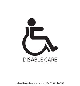 Disabled icon illustration isolated vector sign symbol