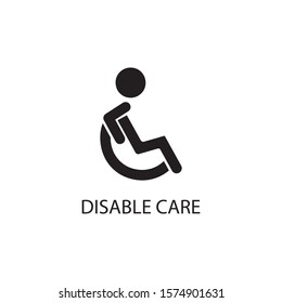 Disabled icon illustration isolated vector sign symbol