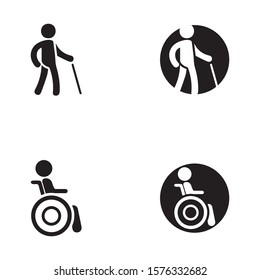 Disabled icon illustration isolated vector sign symbol