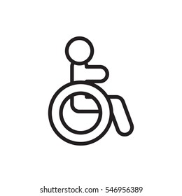 disabled icon illustration isolated vector sign symbol