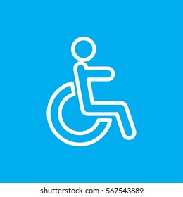 disabled icon illustration isolated vector sign symbol