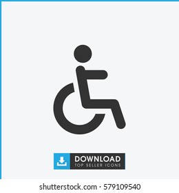 disabled icon illustration isolated vector sign symbol