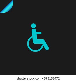 Disabled icon illustration isolated vector sign symbol