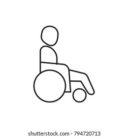 disabled icon illustration isolated vector sign symbol